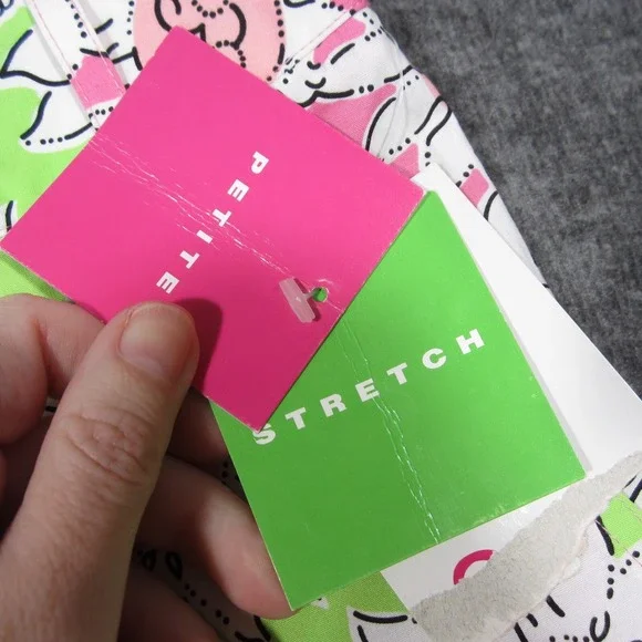 Vintage Lilly Pulitzer Liza Capri Pants Women 0P Pink Green Lion Sun Flowers Y2K - Picture 7 of 12